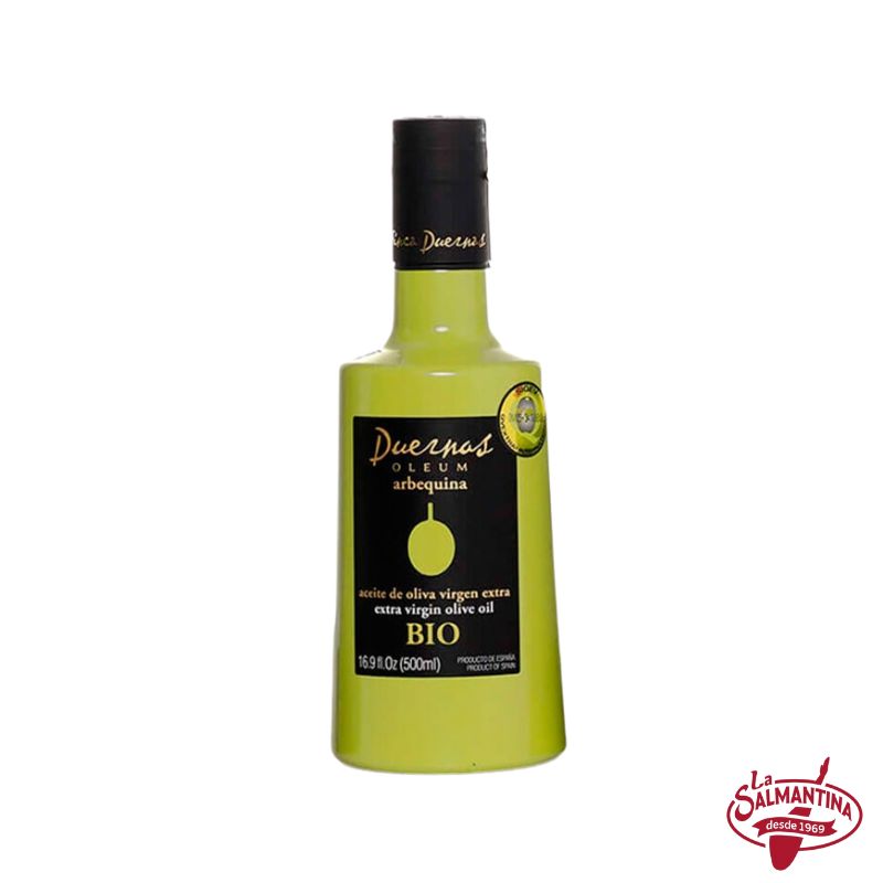 ACEITE DE OLIVA VIRGEN EXTRA Oleum Arbequina "DUERNAS". 500 ML