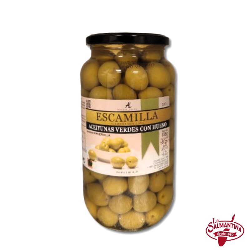ACEITUNAS MANZANILLA VERDE ENTERA "ESCAMILLA" 940 GR.