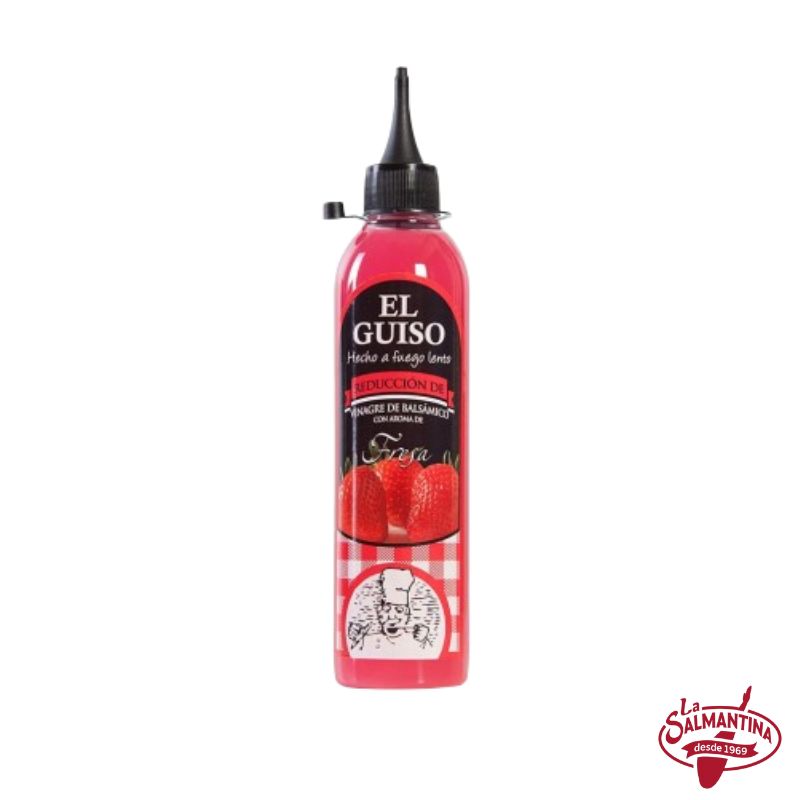 REDUCCIÓN DE VINAGRE BALSÁMICO AROMA DE FRESA. 250 ML