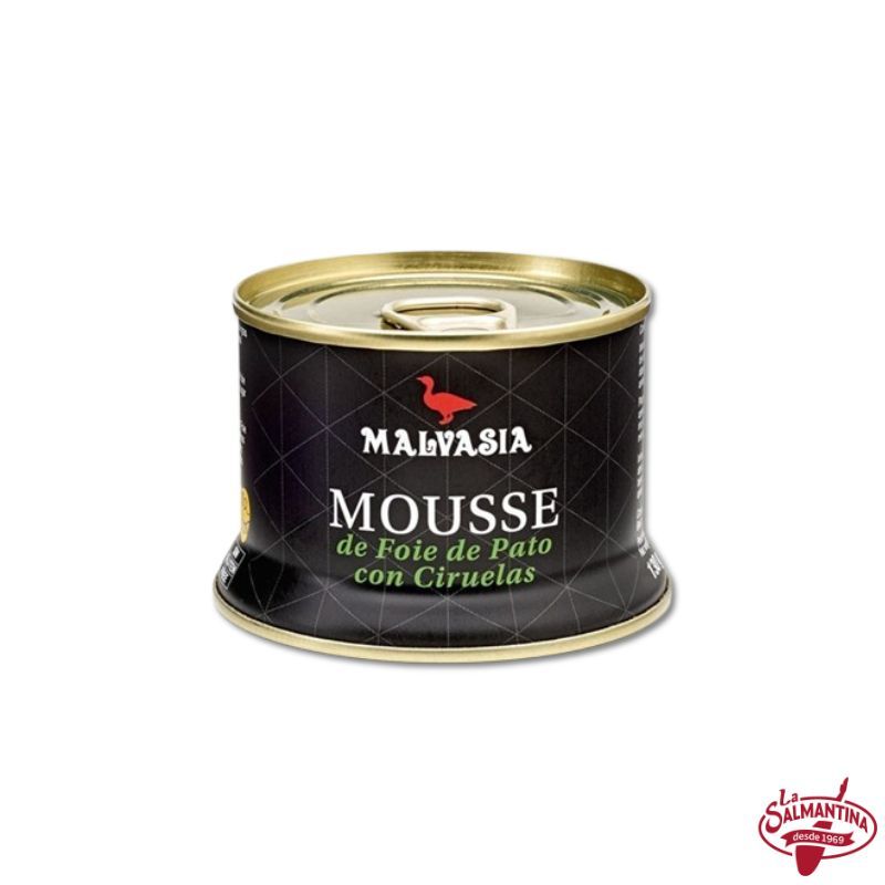 MOUSSE DE FOIE GRAS DE PATO CON CIRUELA MALVASIA 130 gr. 1 MOUSSE DE FOIE GRAS DE PATO CON CIRUELA MALVASIA 130 gr.