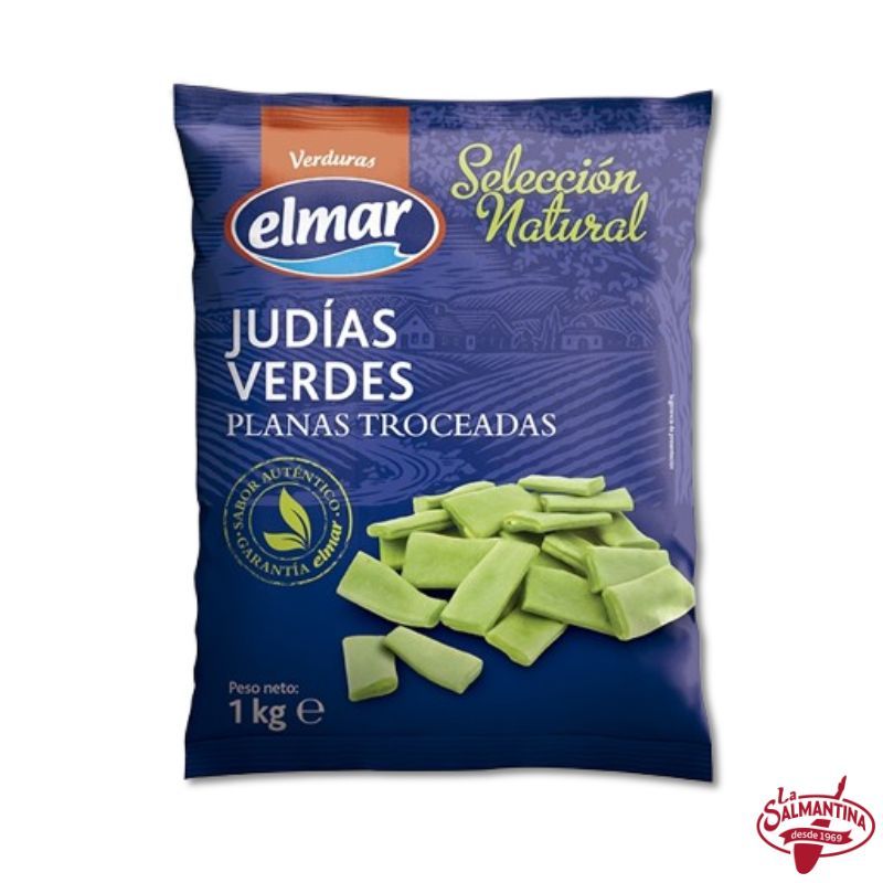 JUDÍAS VERDES PLANAS TROCEADAS  "ELMAR" 1KG.