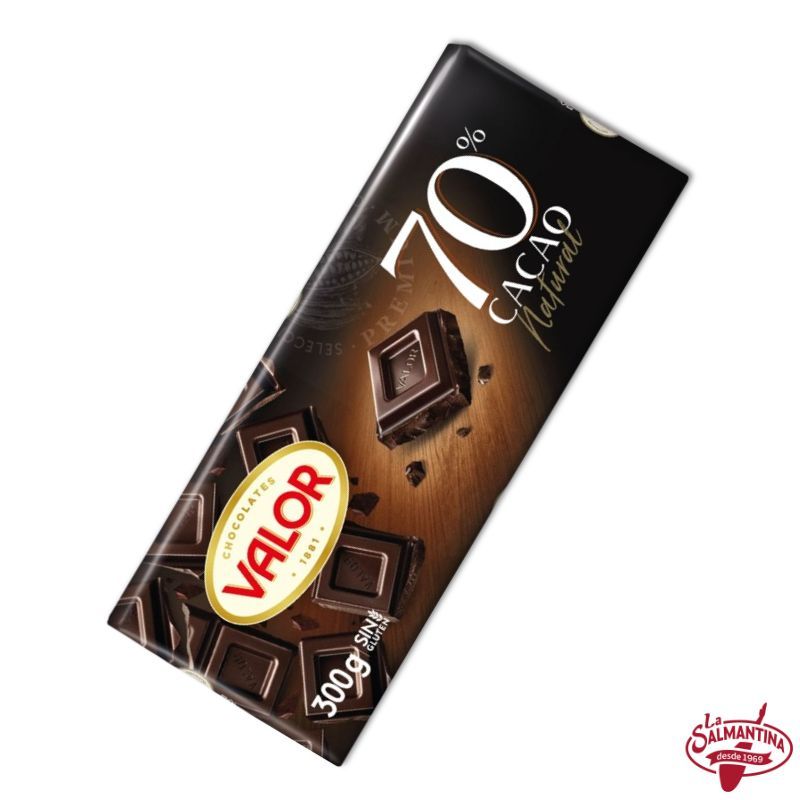 CHOCOLATE VALOR 70% CHOCOLATE NEGRO. 300 GR