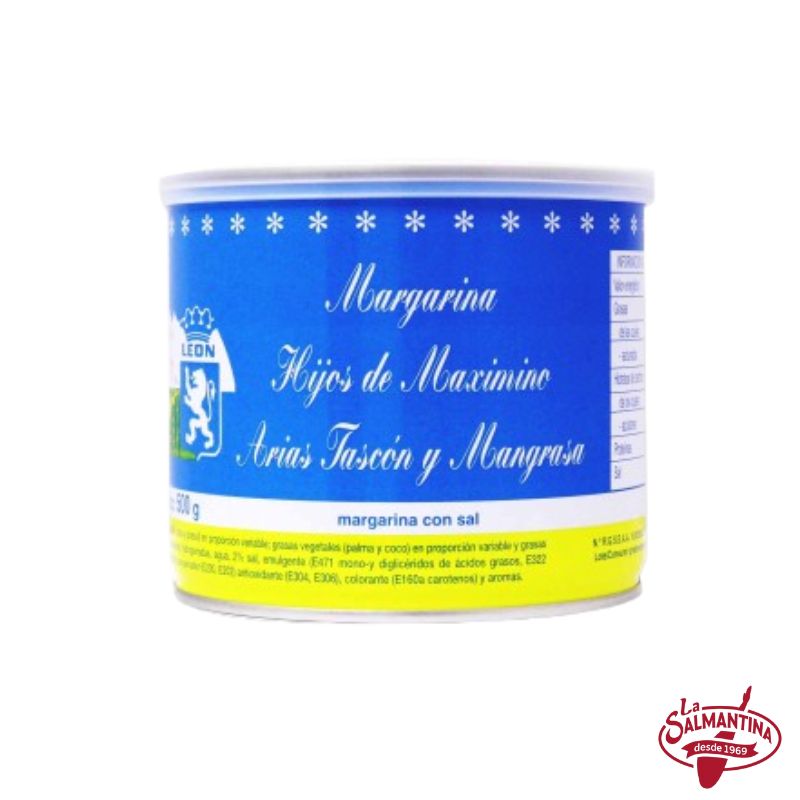 MARGARINA CON SAL HIJOS DE MAXIMINO ARIAS TASCÓN Y MANGRASA. 500 GR.