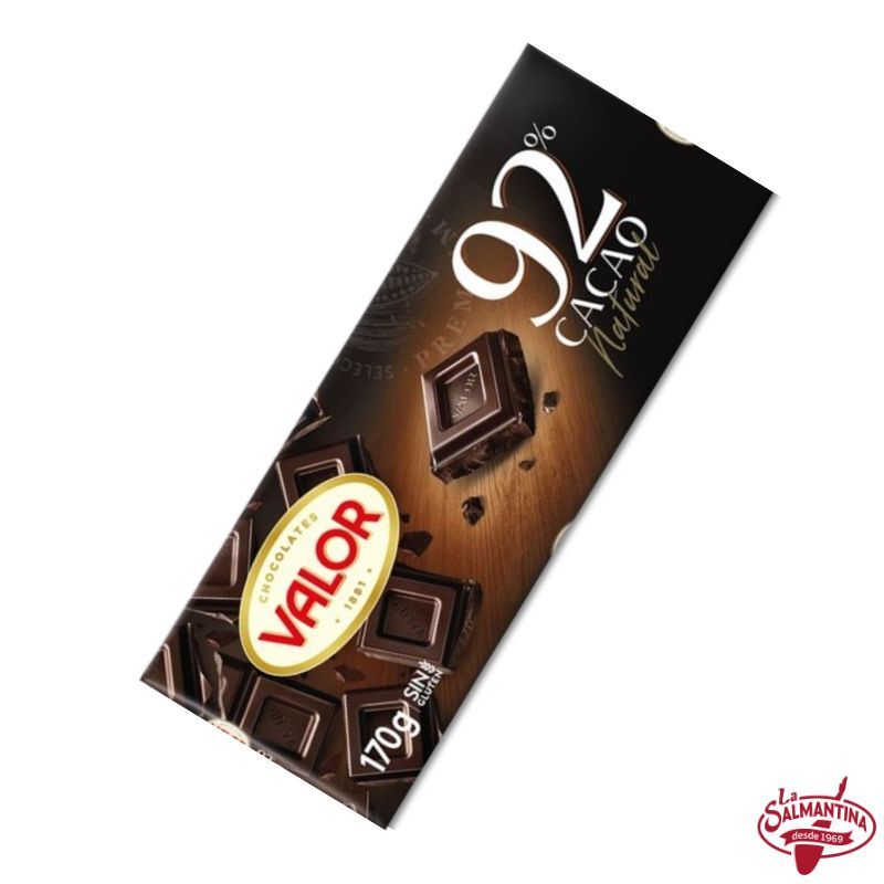 CHOCOLATE VALOR 92% CHOCOLATE NEGRO. 170 GR