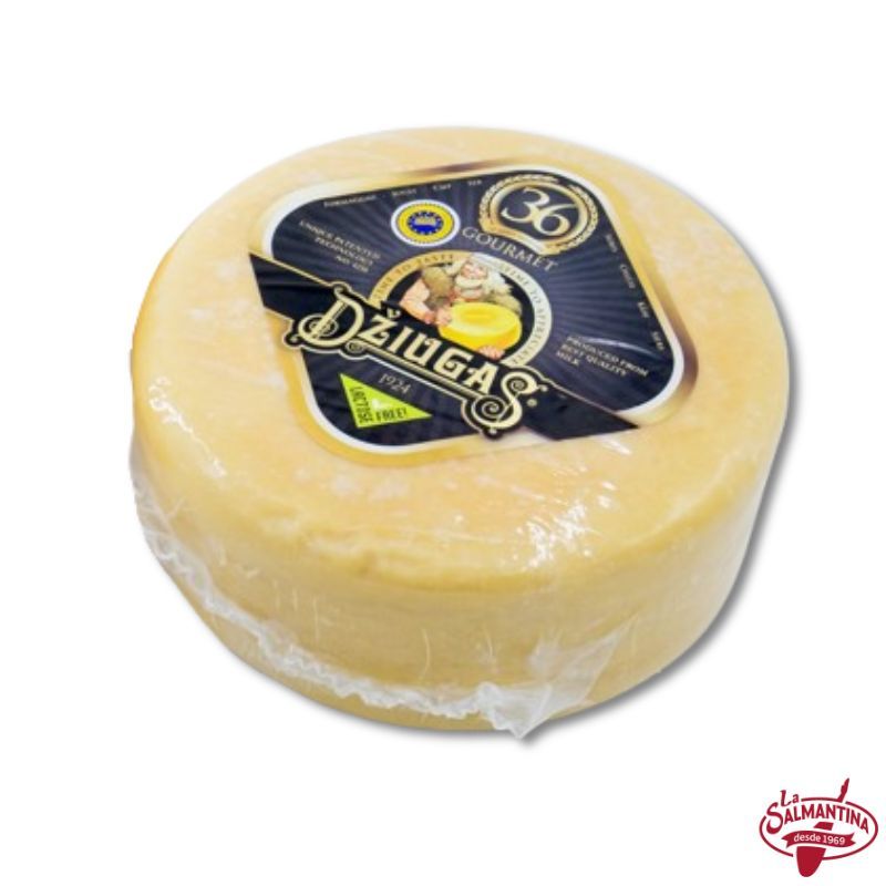 QUESO CURADO DE VACA 36 MESES SIN LACTOSA " DZIUGAS " 1 KG.