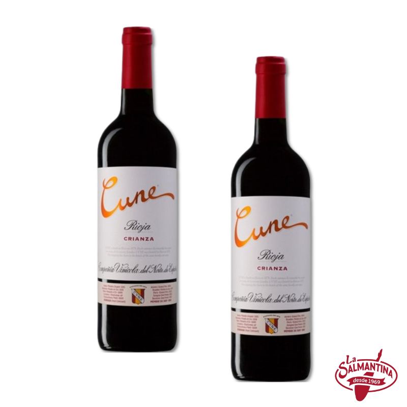 2 BOTELLAS: VINO TINTO CUNE CRIANZA 750 ML.
