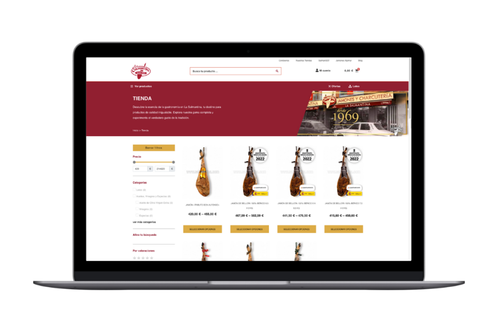 tienda online de La Salmantina