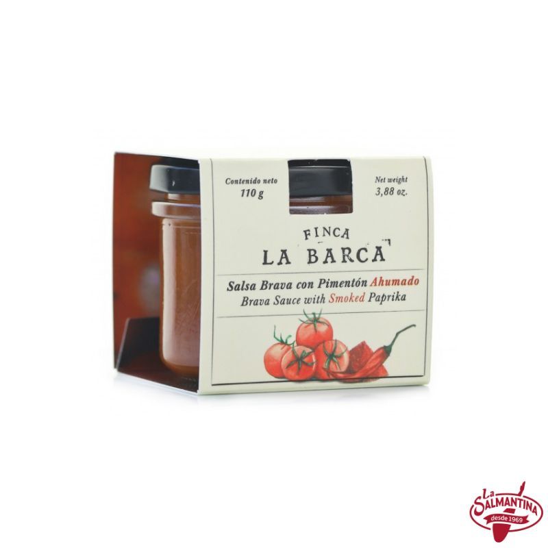 SALSA BRAVA CON PIMENTÓN AHUMADO "FINCA LA BARCA" 110 GR.