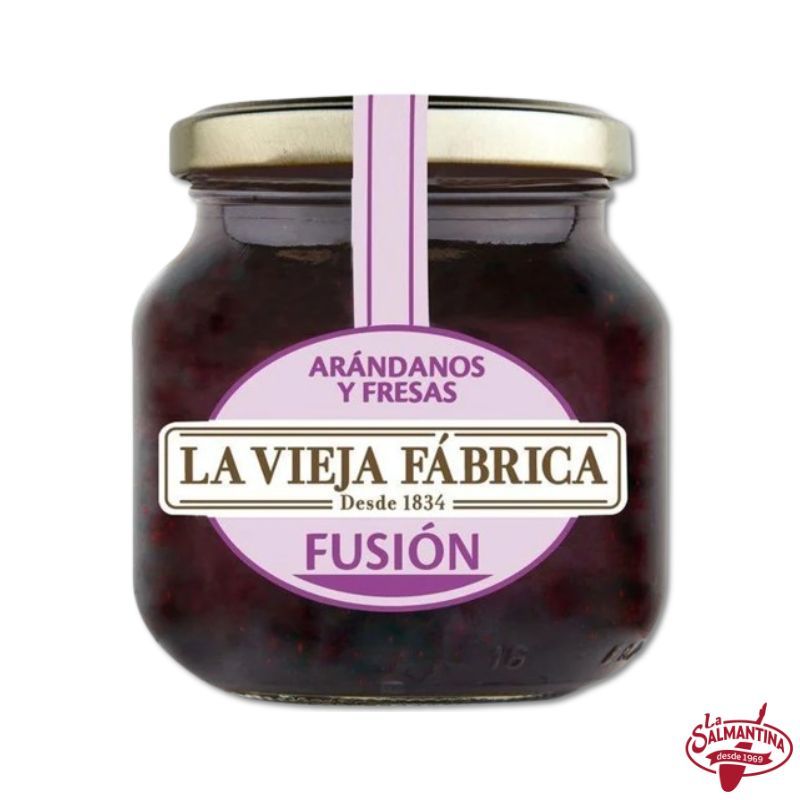 MERMELADA DE ARÁNDANOS Y FRESAS "LA VIEJA FÁBRICA" 280 GR.