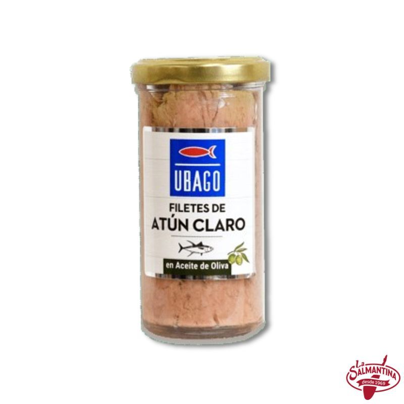 FILETES DE ATÚN CLARO ACEITE DE OLIVA "UBAGO" 150 gr.