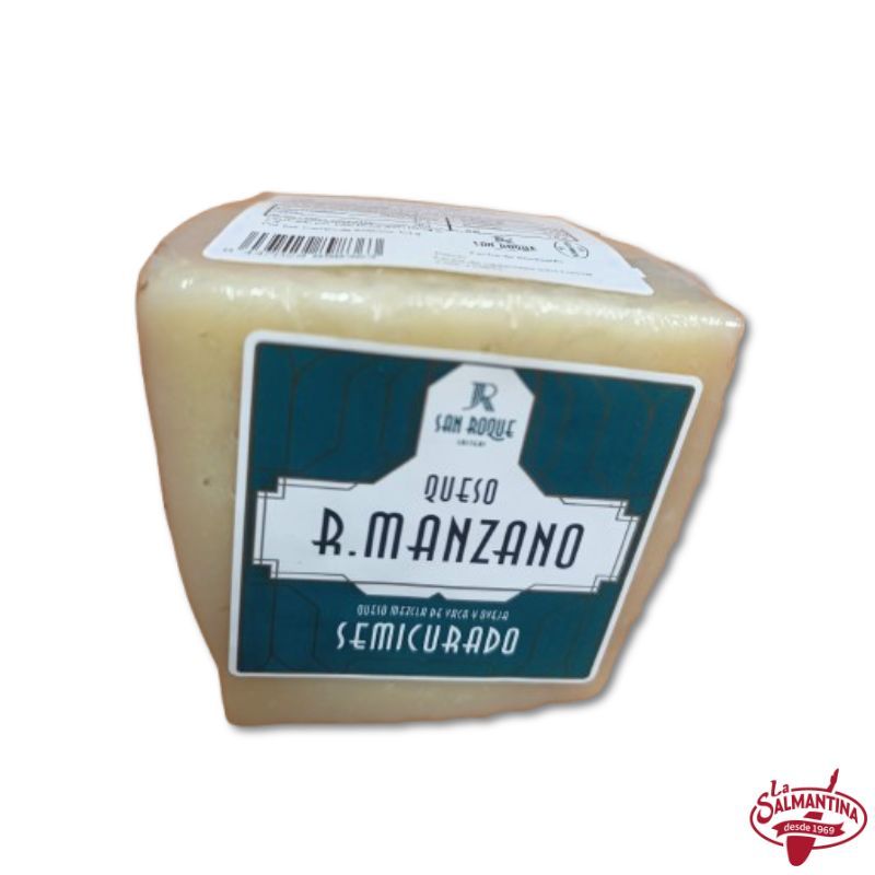 QUESO MEZCLA DE VACA OVEJA SEMICURADO "R.MANZANO" Cuarto 700 g.