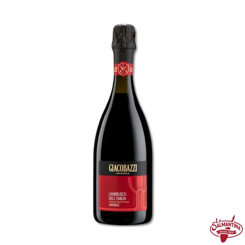 VINO LAMBRUSCO ESPUMOSO DELL´EMILIA "GIACOBAZZI". 750 ML.