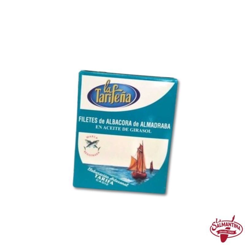 FILETES DE ALBACORA DE ALMADRABA EN ACEITE DE GIRASOL "LA TARIFEÑA" 237 GR.