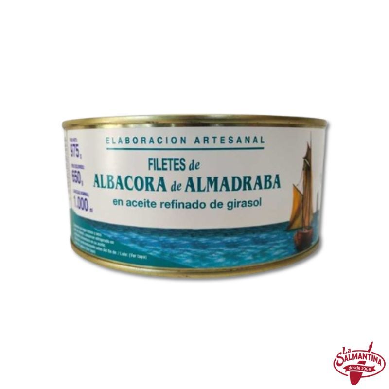 FILETES DE ALBACORA DE ALMADRABA EN ACEITE DE GIRASOL "LA TARIFEÑA" 975 GR.