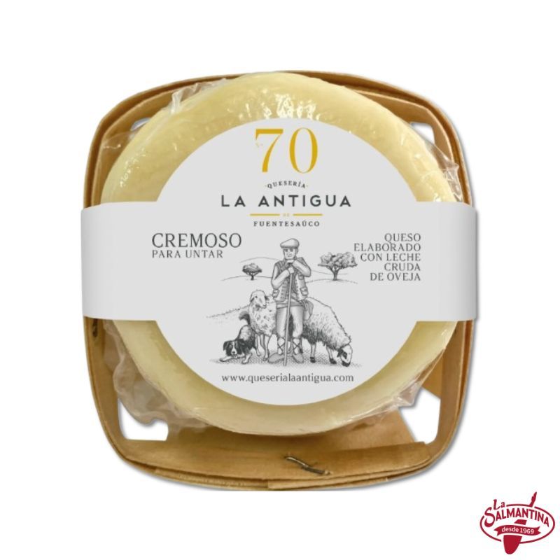 QUESO DE OVEJA LECHE CRUDA TORTA CREMOSA PARA UNTAR "LA ANTIGUA" 500 g.