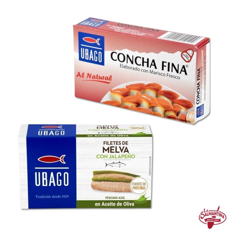 OFERTA: CONCHA FINA "UBAGO" 90g. + FILETES DE MELVA CON JALAPEÑO "UBAGO" 115g.