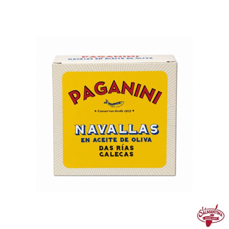 NAVAJAS EN ACEITE DE OLIVA "PAGANINI". 110 gr.