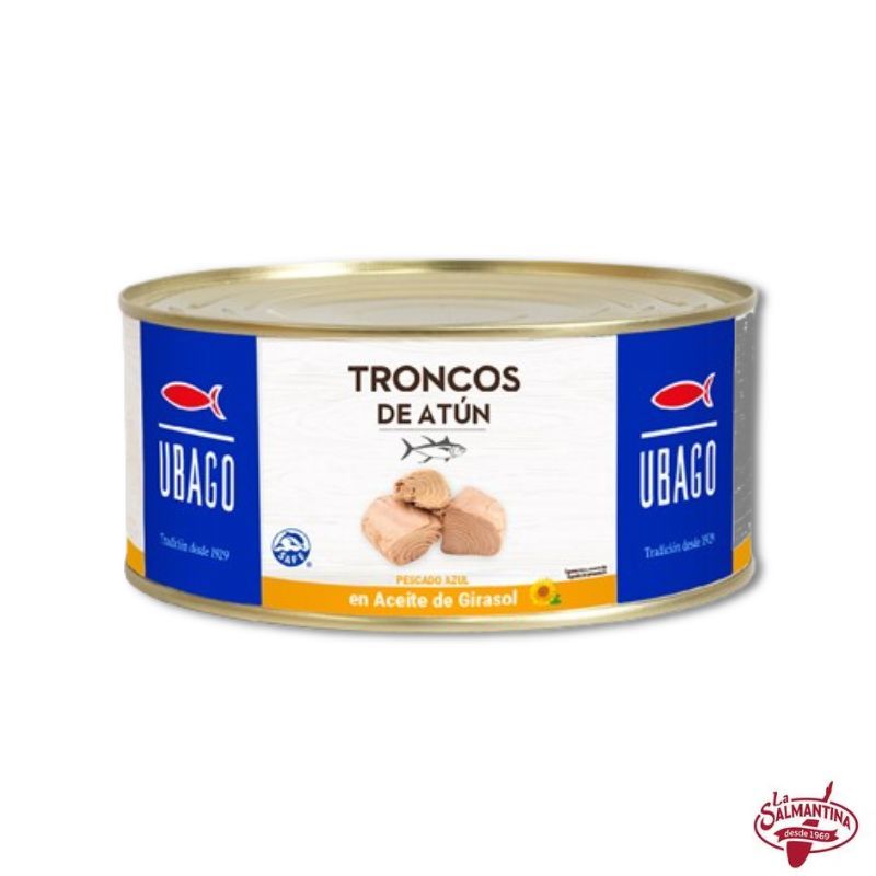 TRONCOS DE ATÚN EN ACEITE DE GIRASOL "UBAGO" 950 GR.