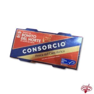 Tienda online de productos gourmet 28 TRONCO DE BONITO DEL NORTE EN ACEITE DE OLIVA "CONSORCIO" 130 GR.